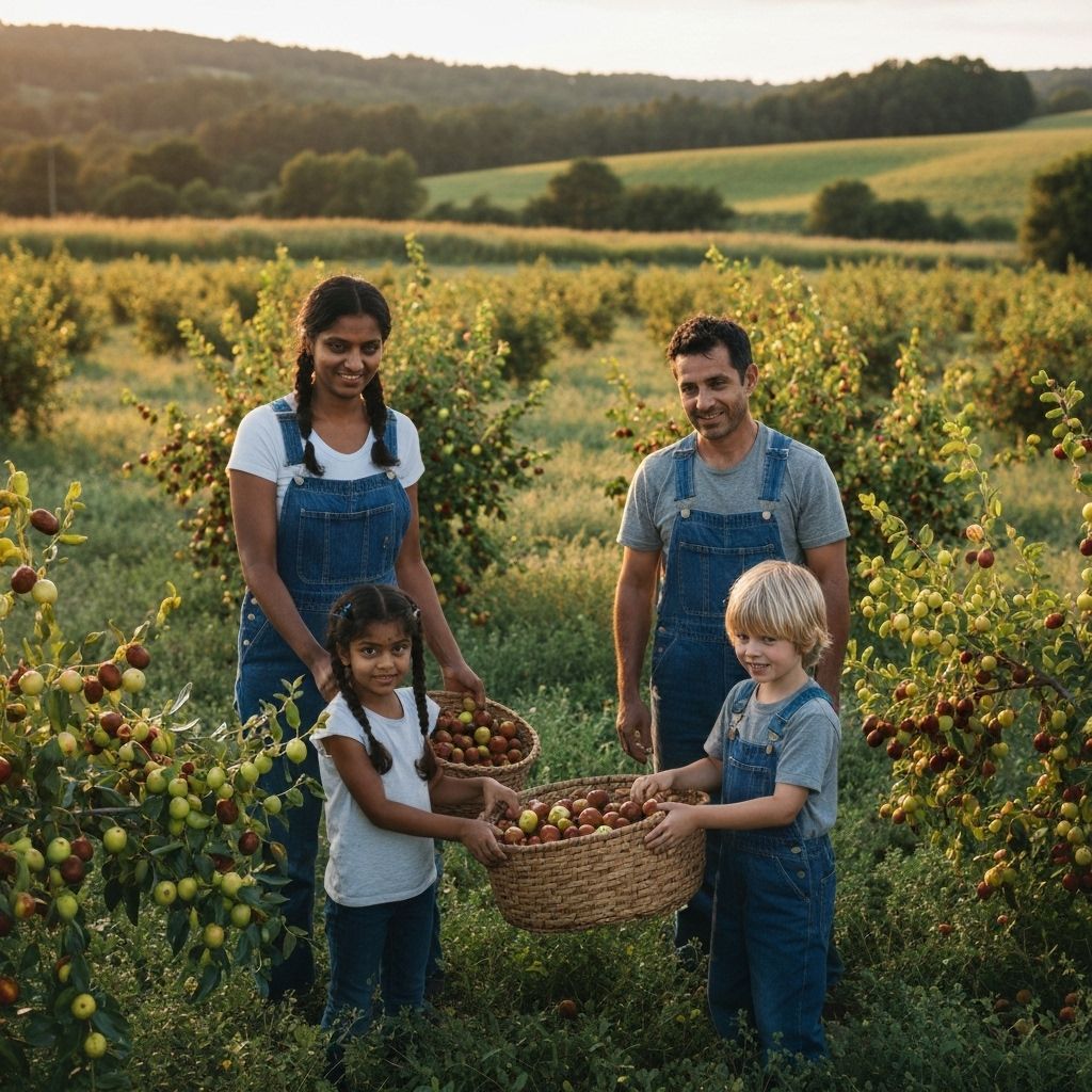 Family at ranch